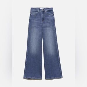 Le Slim Palazzo in Drizzle - FRAME jeans